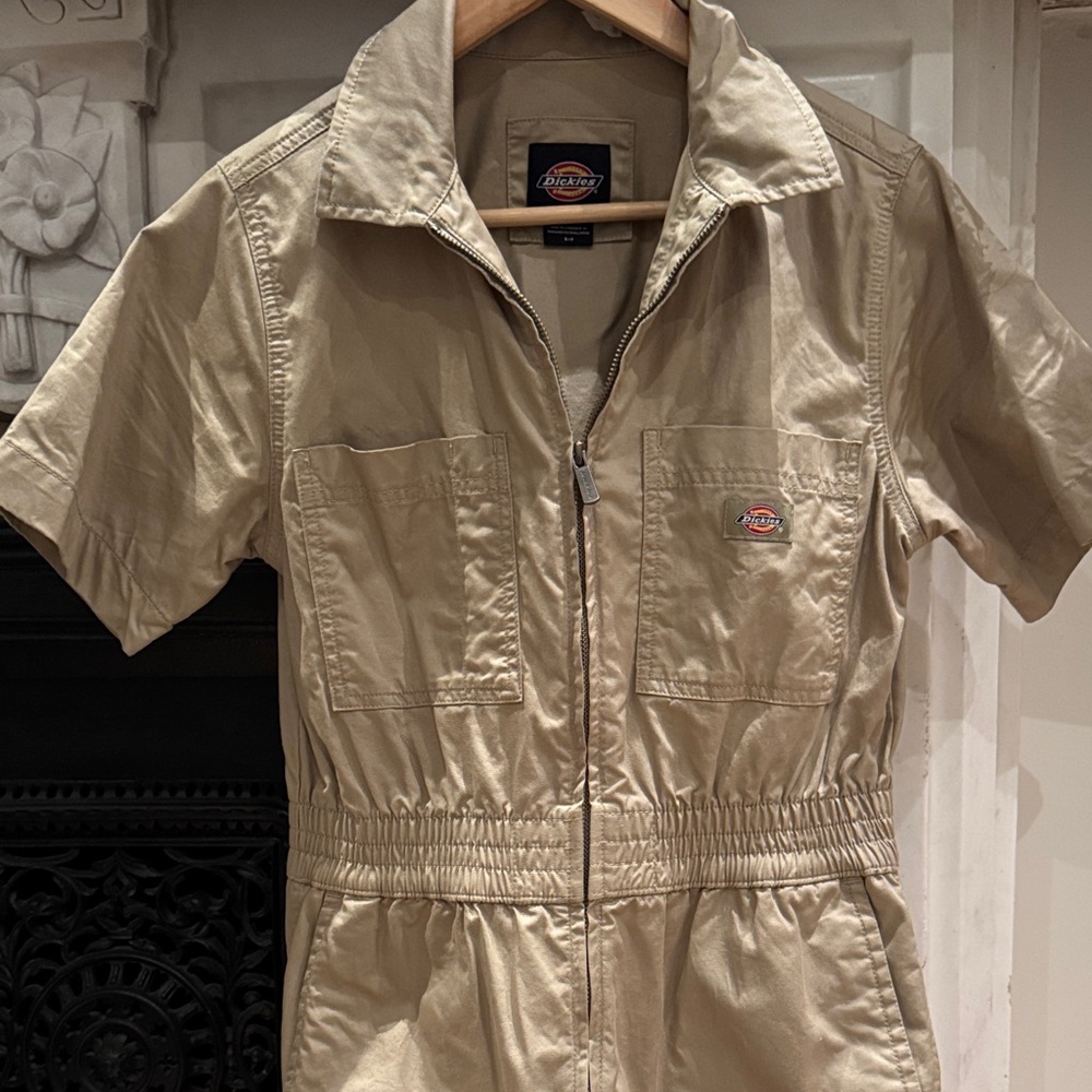 Dickies Khaki Short Sleeve Jumpsuit